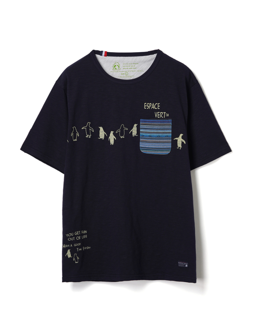 ESPACE VERT】ボーダーポケットペンギンTシャツ｜メンズカジュアル通販