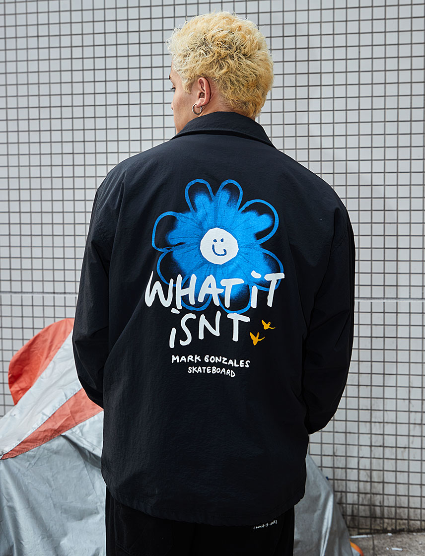 マークゴンザレス ペイントデイジーコーチジャケット 【(What it isNt) ART BY MARK GONZALES】｜メンズカジュアル通販、紳士シニア通販のユナイテッドジャパン-UNITED  JAPAN