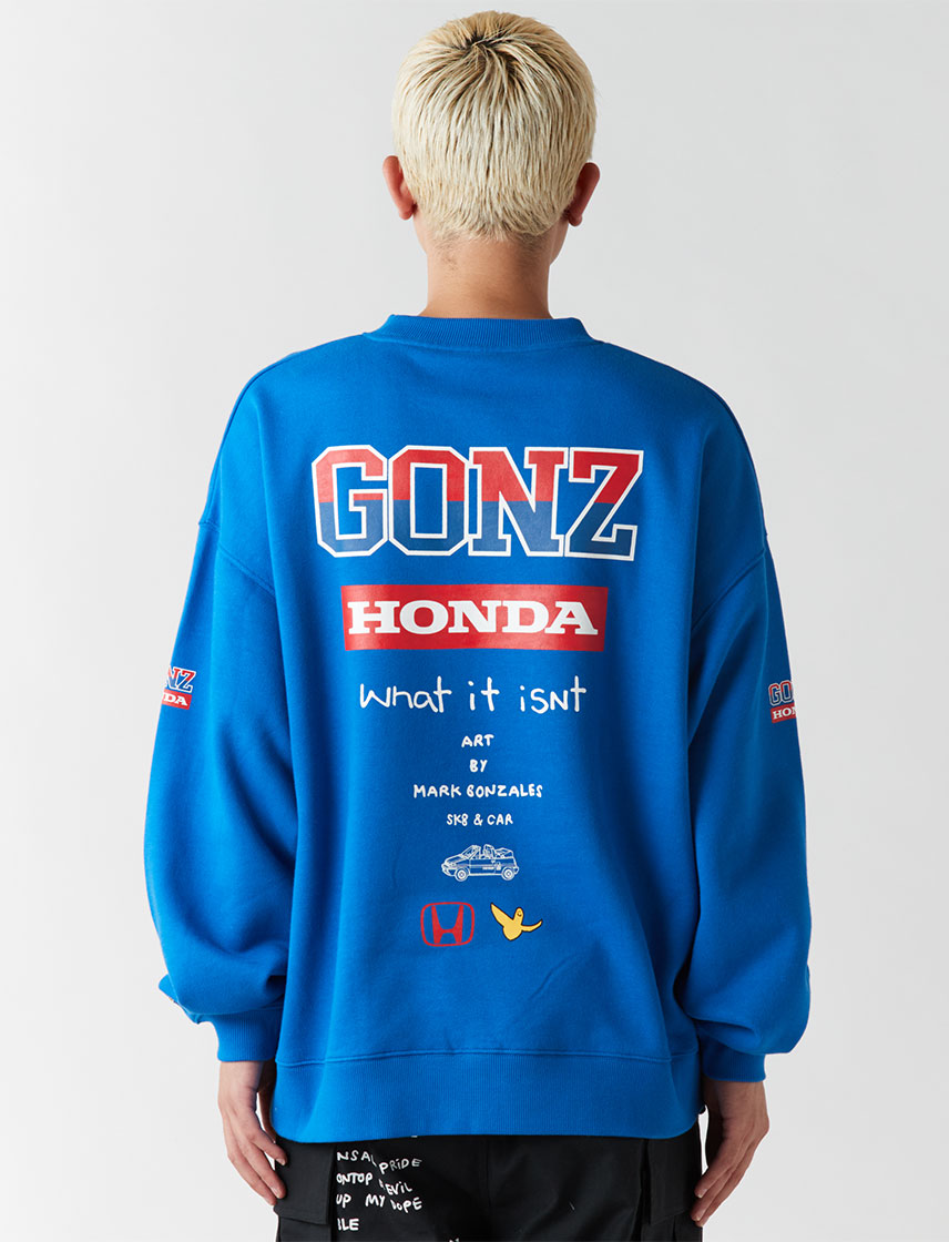 マークゴンザレス×HONDA 裏起毛BIGトレーナー 【(What it isNt) ART BY MARK GONZALES】