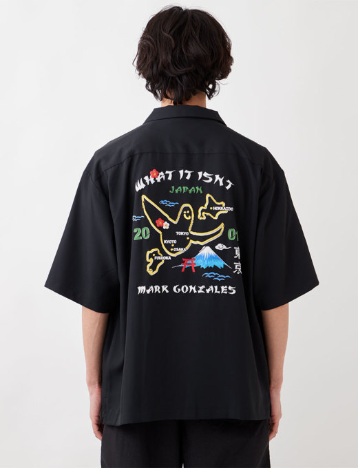 マークゴンザレス 東京オープンカラー半袖シャツ【(What it isNt) ART BY MARK  GONZALES】｜メンズカジュアル通販、紳士シニア通販のユナイテッドジャパン-UNITED JAPAN