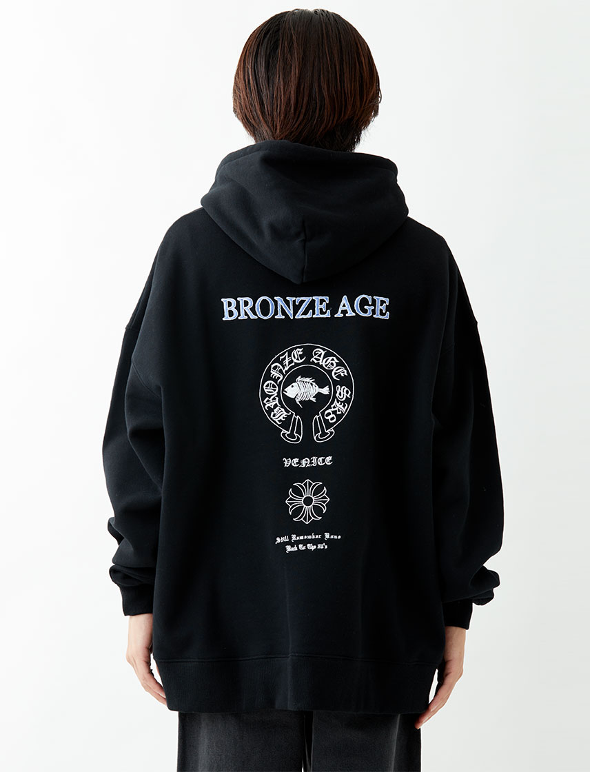 【BRONZE AGE】ロゴ刺繍裏起毛BIGパーカー