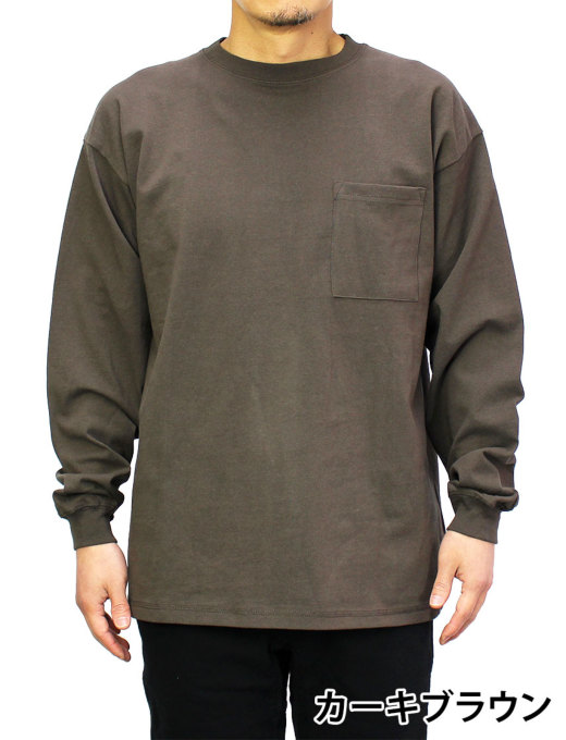 Goodwear】USAコットン袖リブBIGポケットロンT|メンズ Goodwear】USAコットン袖リブBIGポケットロンT|メンズ