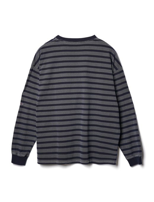 Goodwear】USAコットン製品染めボーダーSUPER BIGロンT｜メンズ