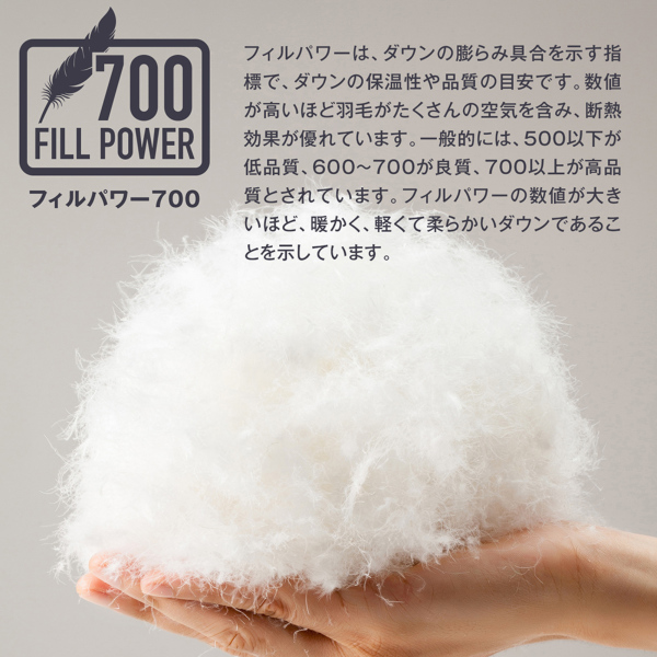 メンズ/フィルパワー700/フード付き撥水ロングダウンコート
